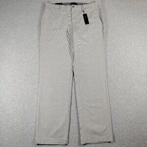 Banana Republic Pants Mens 36x32 Slim Fit Gray Glen Plaid Stretch Chino
